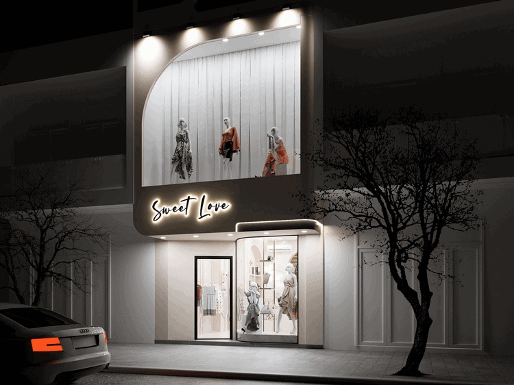 Một số mẫu thiết kế mặt tiền shop thời trang đẹp, xu hướng mới nhất 1