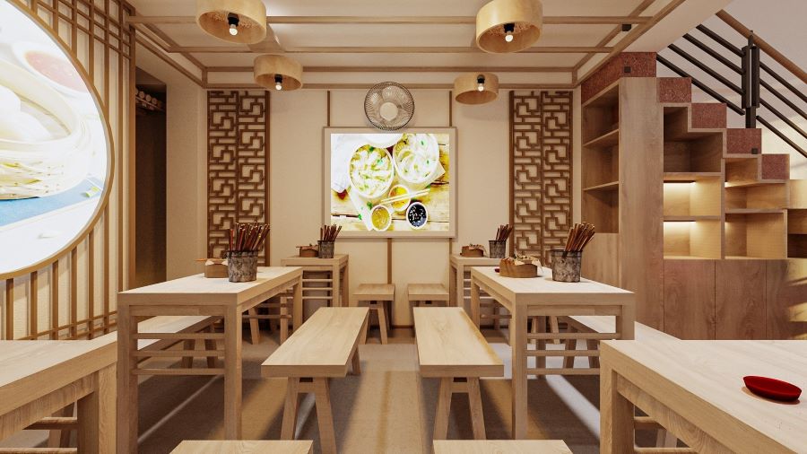 Mẫu thiết kế quán 30–60m2 Gia Long sưu tầm