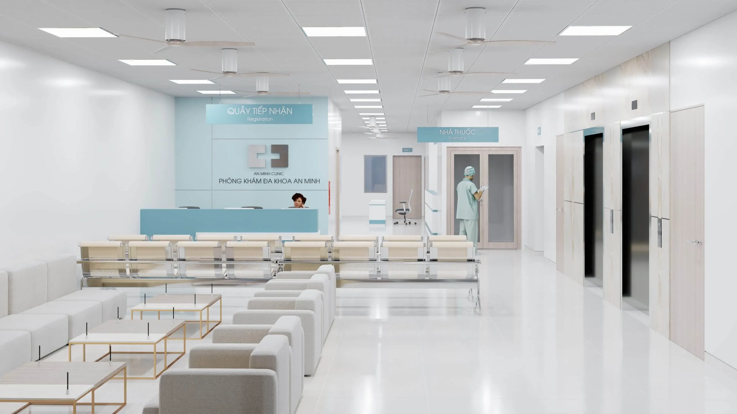Mẫu thiết kế phòng khám đa khoa cao cấp Mẫu thiết kế phòng khám đa khoa cao cấp