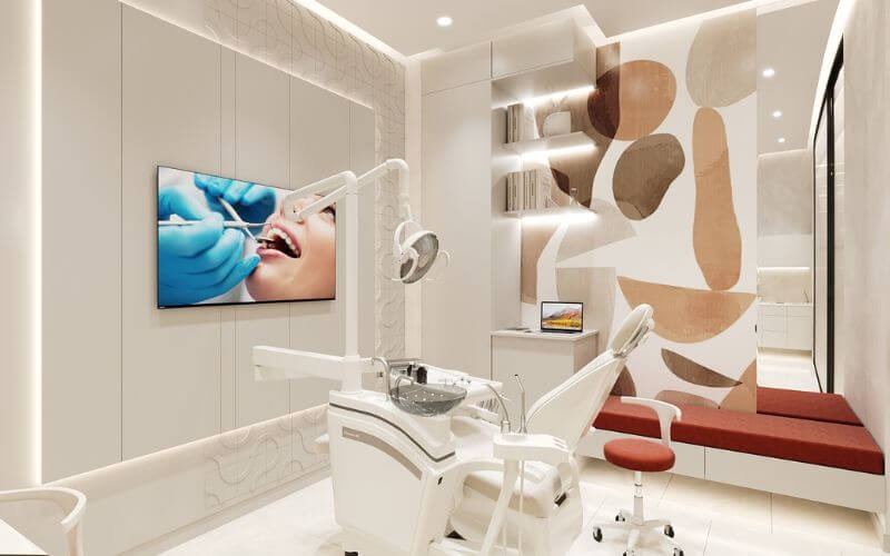 Mẫu thiết kế nội thất phòng khám nha khoa diện tích nhỏ 2