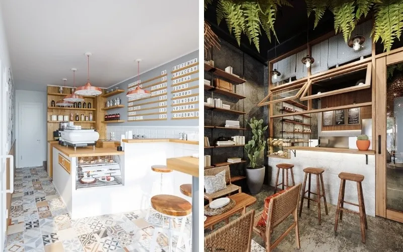 Mẫu thiết kế quán cafe sách nhỏ ấm cúng
