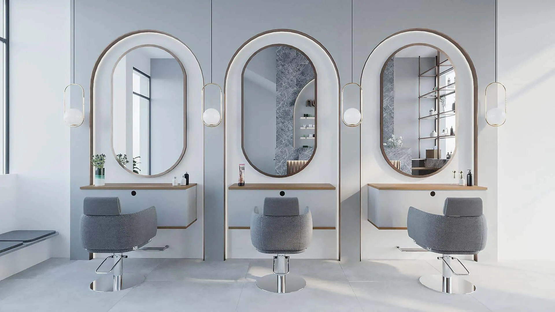 Gia Long gợi ý một số mẫu salon tóc nhỏ gọn, tiết kiệm diện tích 3