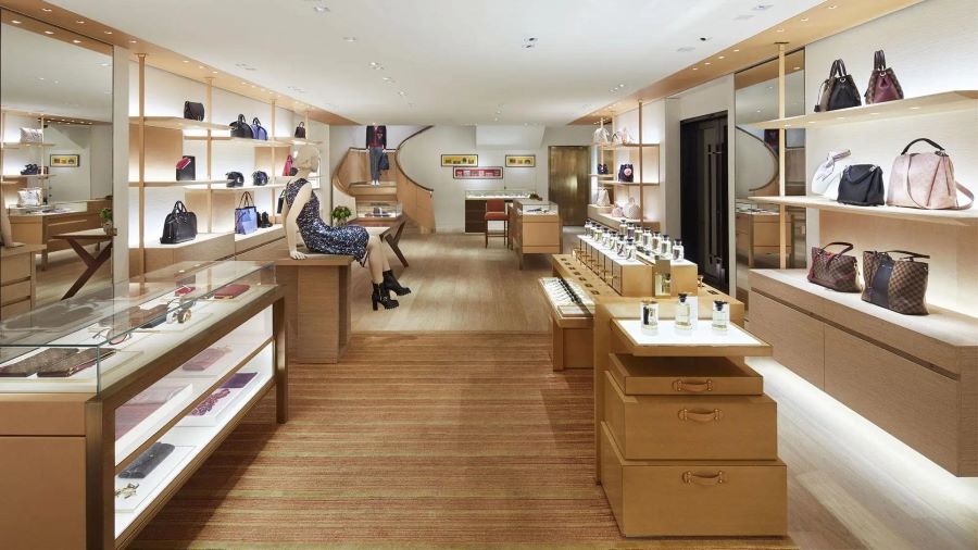 Mẫu thiết kế shop túi xách cao cấp và sang trọng với không gian hiện đại, vật liệu cao cấp - Mẫu 1 Mẫu thiết kế shop túi xách cao cấp và sang trọng với không gian hiện đại, vật liệu cao cấp - Mẫu 1