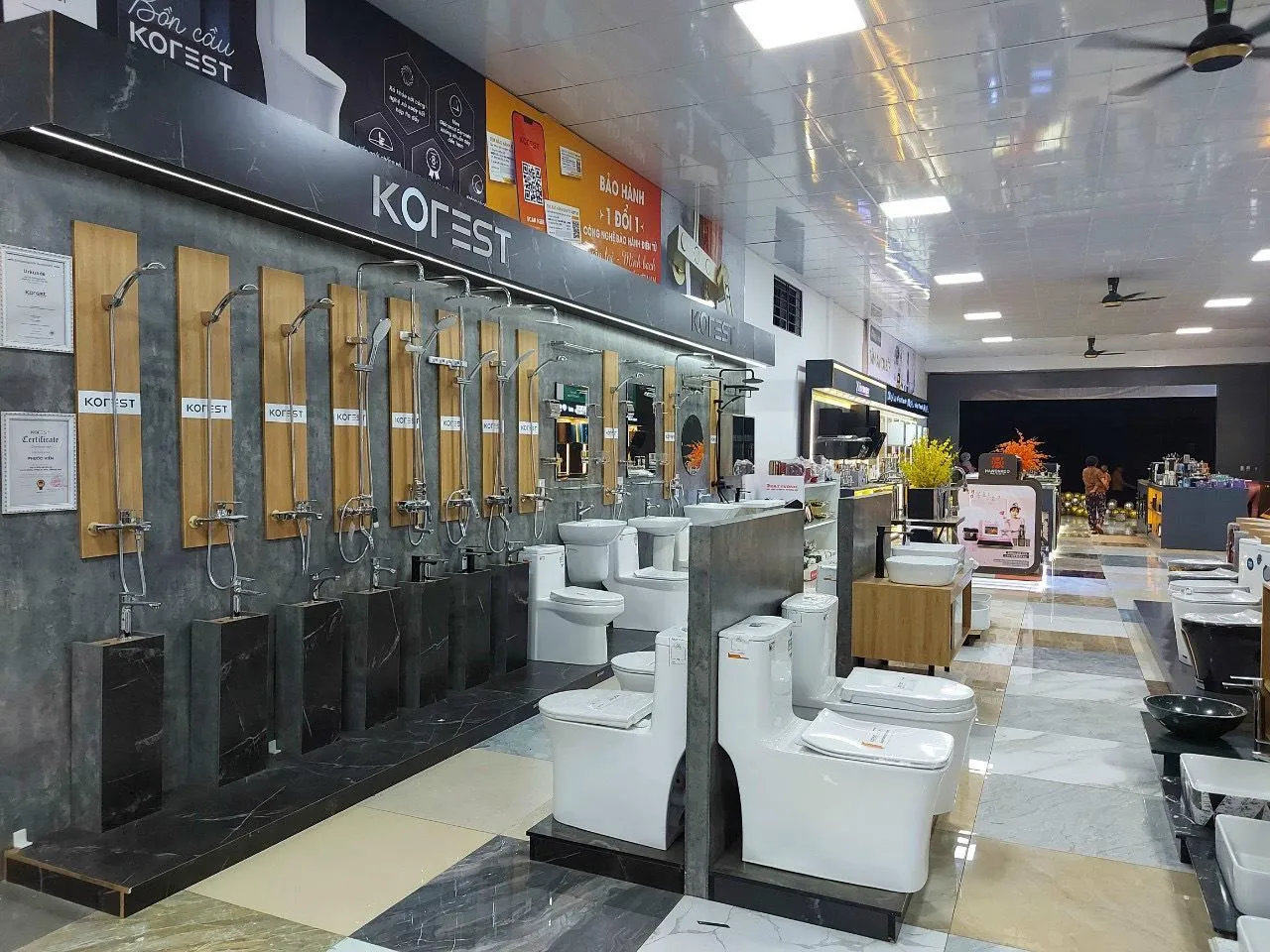 Một số mẫu thiết kế showroom thiết bị vệ sinh diện tích nhỏ từ 30m2 đến 60m2