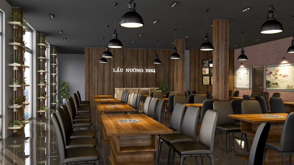 Gia Long Adv sưu tầm một số mẫu thiết kế nhà hàng BBQ đẹp để bạn tham khảo 4