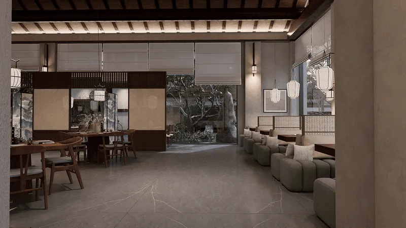 Mẫu thiết kế nhà hàng Trung Quốc hong kong/shanghai vintage - Mẫu 8