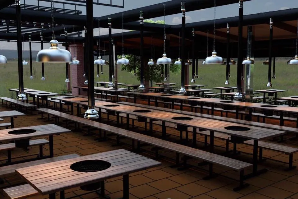 Mô hình quán bia hơi sân vườn