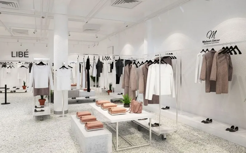 Mẫu thiết kế shop quần áo Hàn Quốc diện tích nhỏ - Mẫu 18