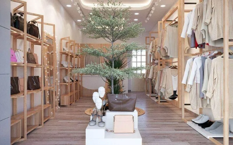 Mẫu thiết kế shop quần áo Hàn Quốc theo phong cách Vintage Hàn - Mẫu 8