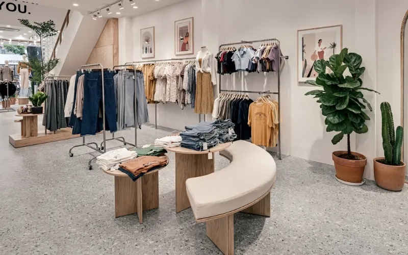 Mẫu thiết kế shop quần áo Hàn Quốc theo phong cách Vintage Hàn - Mẫu 6