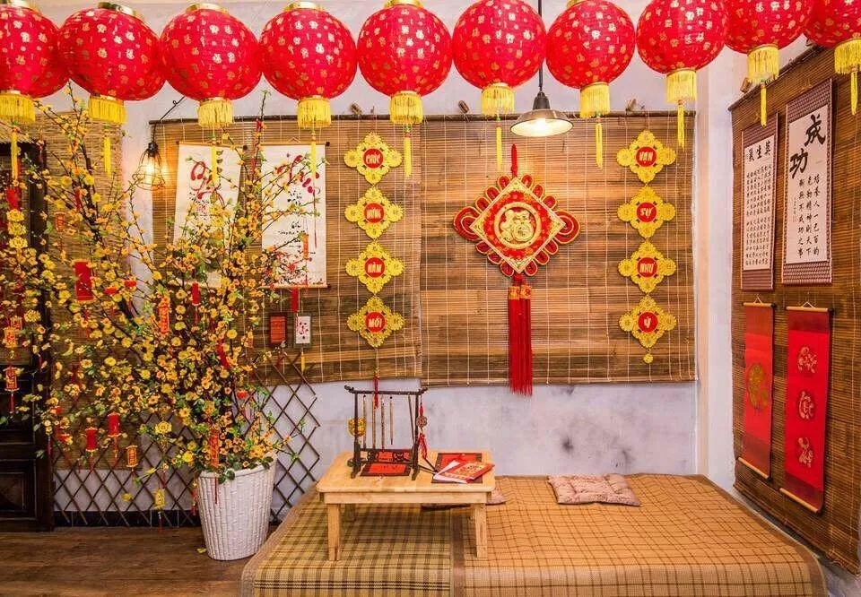 Mẫu trang trí Tết cho quán cafe truyền thống