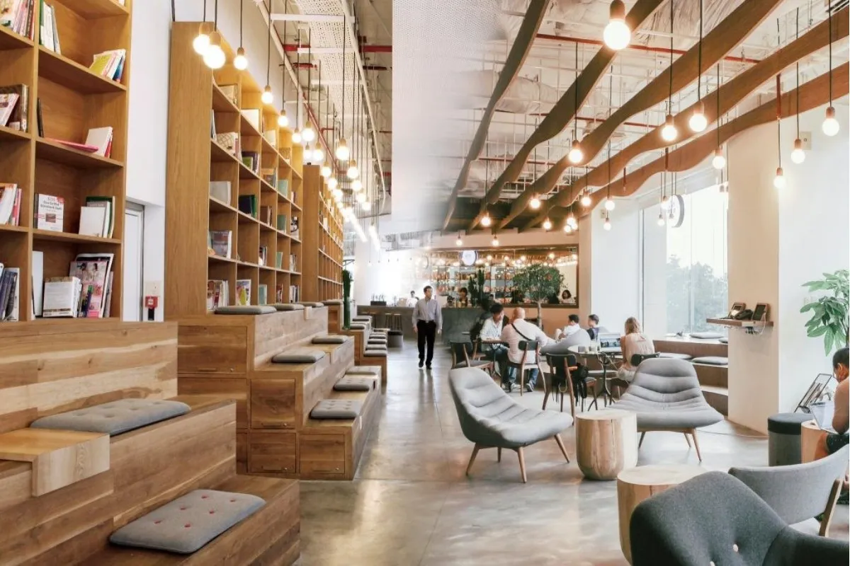 Mẫu thiết kế quán cafe kết hợp chỗ làm việc vừa uống cafe vừa làm laptop 1 Mẫu thiết kế quán cafe kết hợp chỗ làm việc vừa uống cafe vừa làm laptop 1