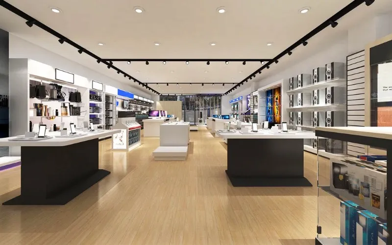 Khu vực trải nghiệm sản phẩm trong siêu thị điện máy quy mô lớn Khu vực trải nghiệm sản phẩm trong siêu thị điện máy quy mô lớn