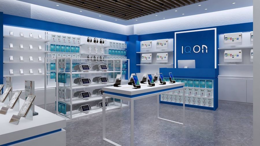 Mẫu thiết kế cửa hàng điện máy 100-200m² với phân khu sản phẩm rõ ràng và hiện đại Mẫu thiết kế cửa hàng điện máy 100-200m² với phân khu sản phẩm rõ ràng và hiện đại