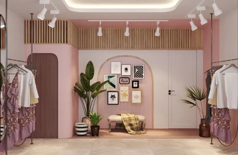 Gia Long giới thiệu vài mẫu thiết kế shop quần áo nhỏ 10m2 để bạn tham khảo thêm