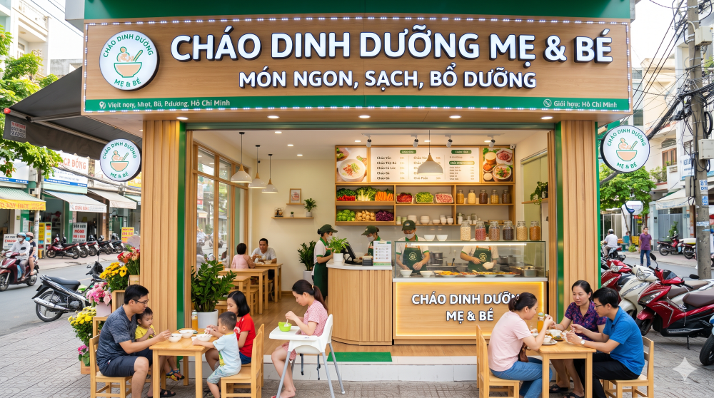10+ mẫu thiết kế cửa hàng cháo dinh dưỡng tham khảo 4