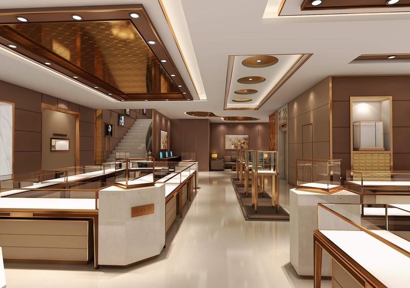 100+ mẫu thiết kế tiệm vàng đẹp, cửa hàng trang sức 7