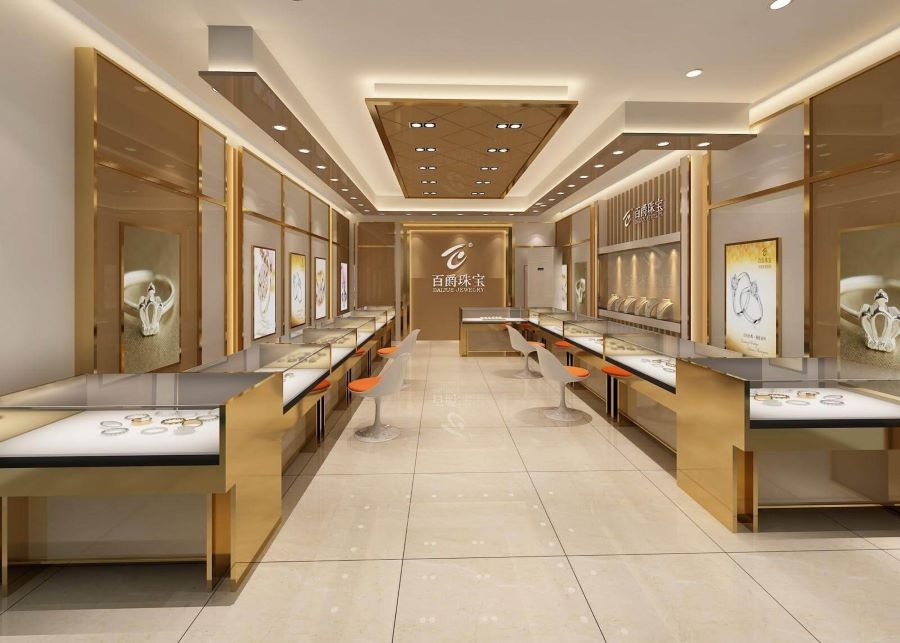 100+ mẫu thiết kế tiệm vàng đẹp, cửa hàng trang sức 2