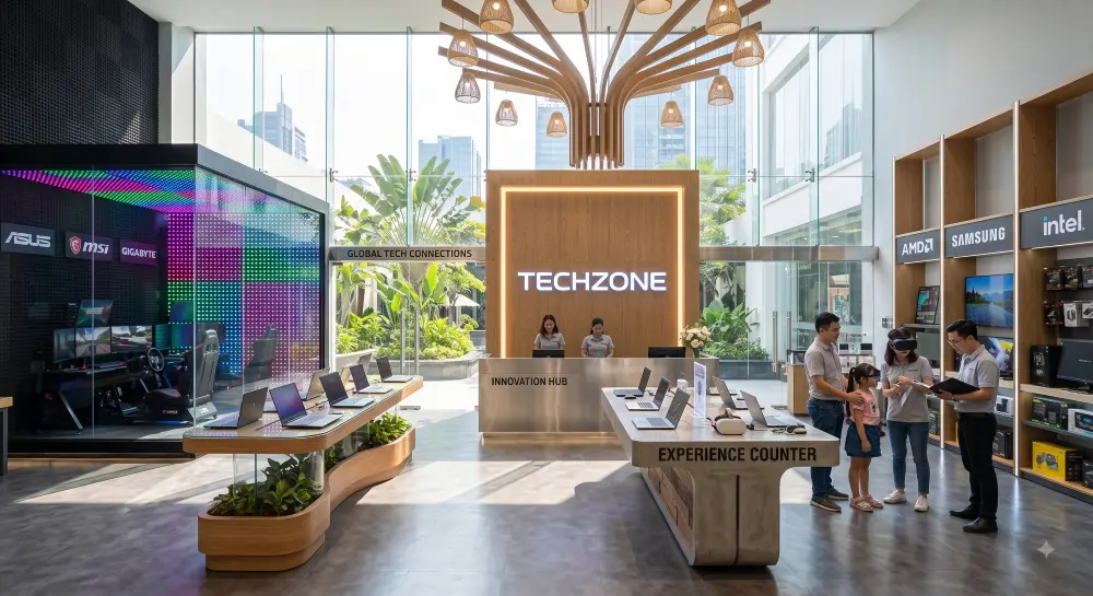 Tổng hợp mẫu thiết kế showroom máy tính trên 70m2 - 3