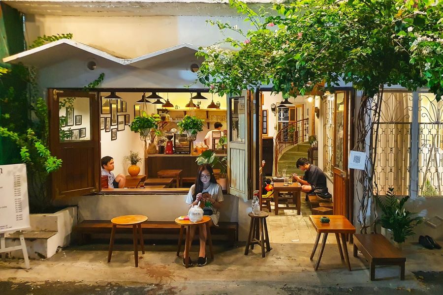 thiết kế quán cafe bình dân