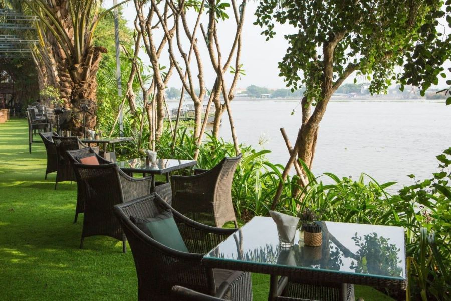 thiết kế quán cafe ven sông