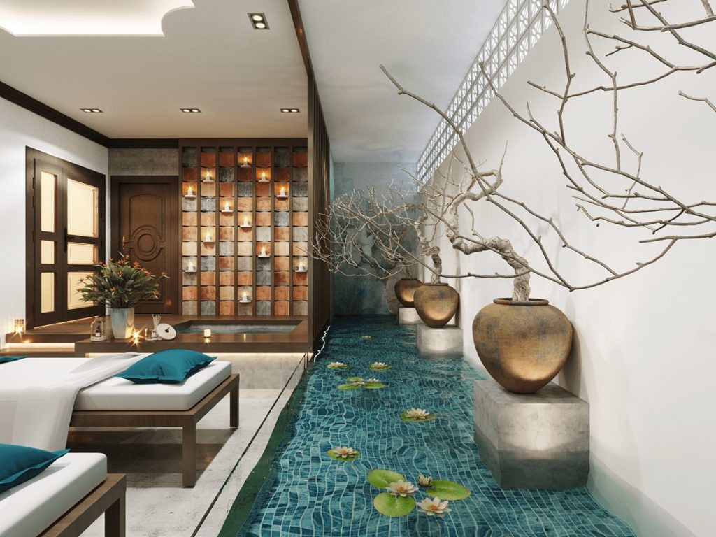 thiết kế spa nhà ống