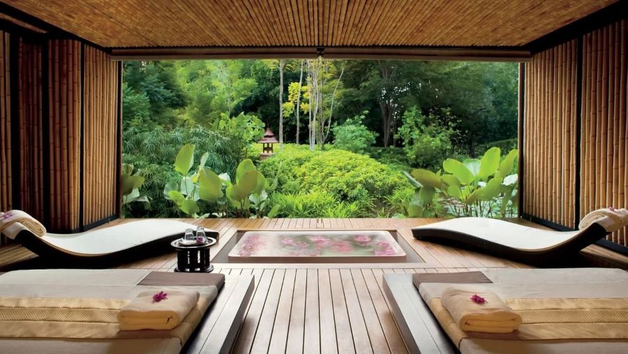 thiết kế spa phong cách mộc