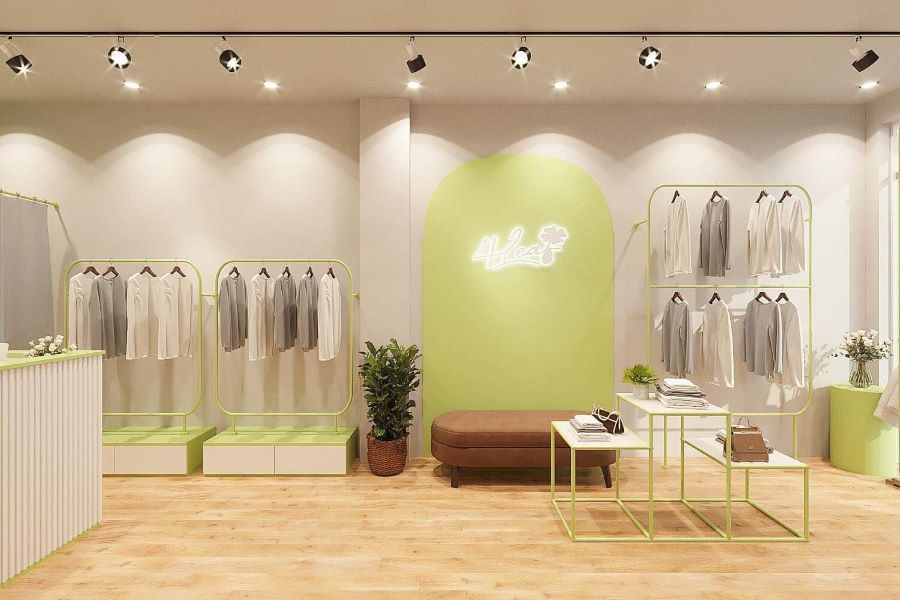 thiết kế shop quần áo 20m2