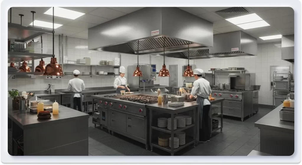 tiêu chuẩn thiết kế bếp nhà hàng