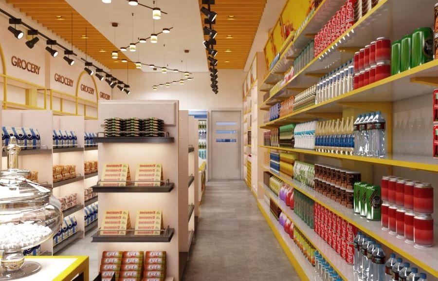 15+ mẫu thiết kế siêu thị mini 100m2 đẹp