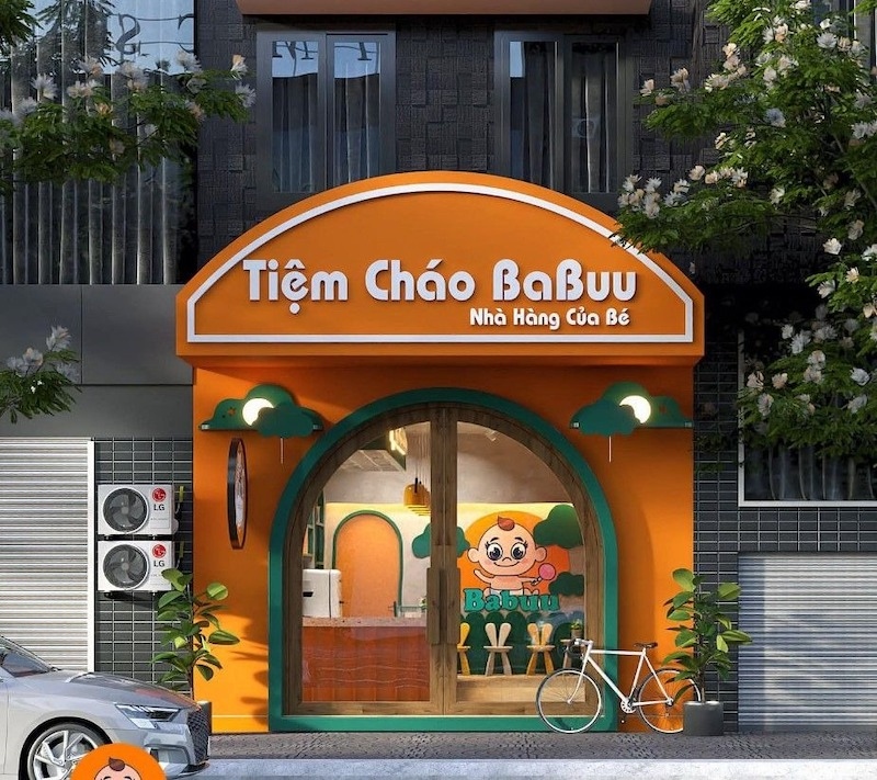 thiết kế cửa hàng cháo dinh dưỡng