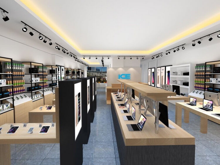 thiết kế showroom máy tính